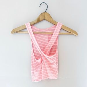 Hollister cross back ribbed crop top
